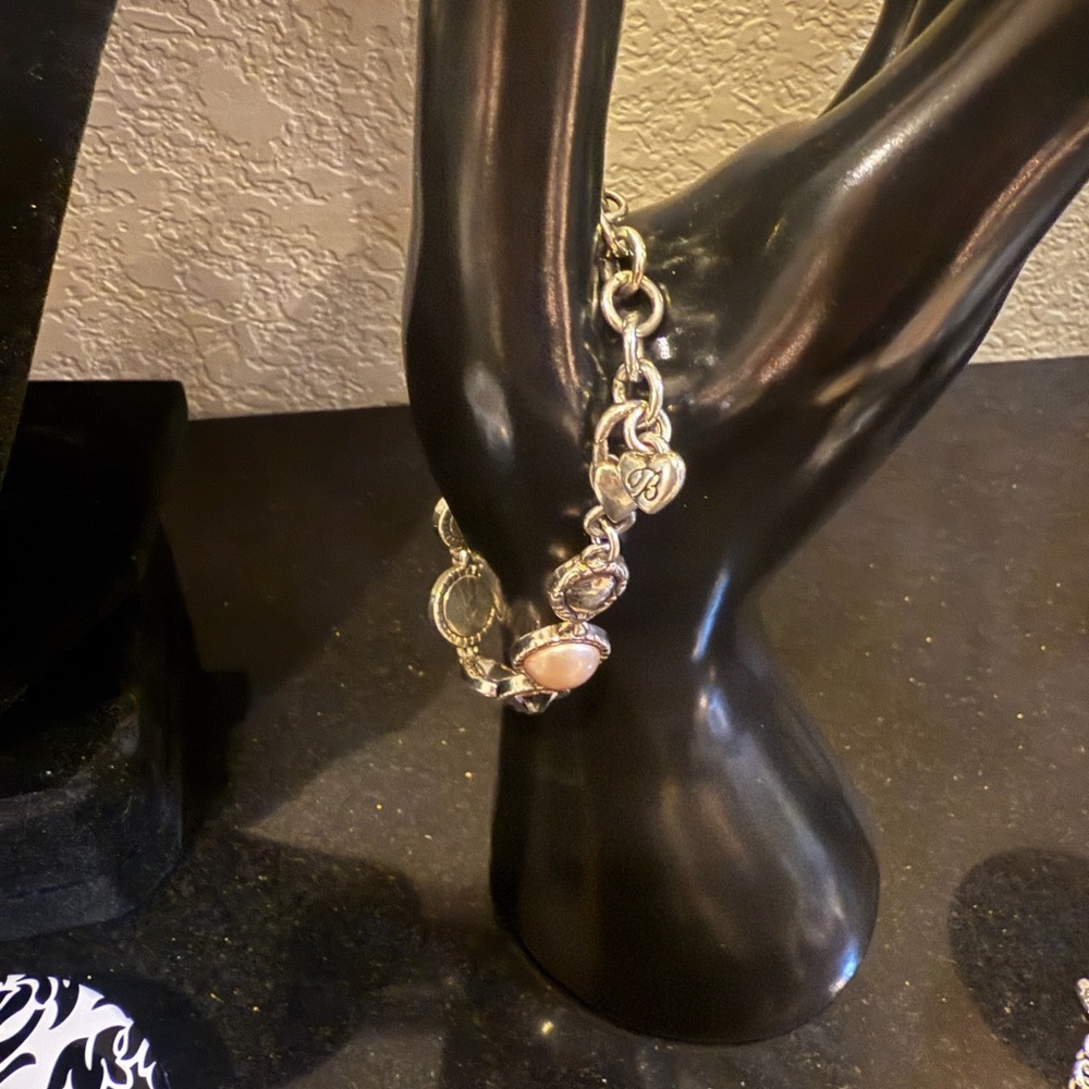 Brighton Pastille Jeweled Collar‎ Bibb Gold Pearl and Silver Set - Picture 6 of 6